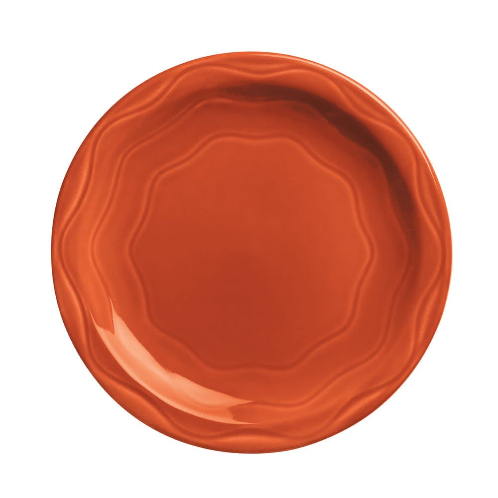 Cantina 9 in. Cayenne Plate Carved Pattern