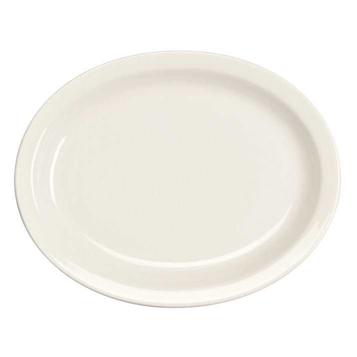 Narrow Rim Oval Platter L 13.75" W 11.25" Undecorated