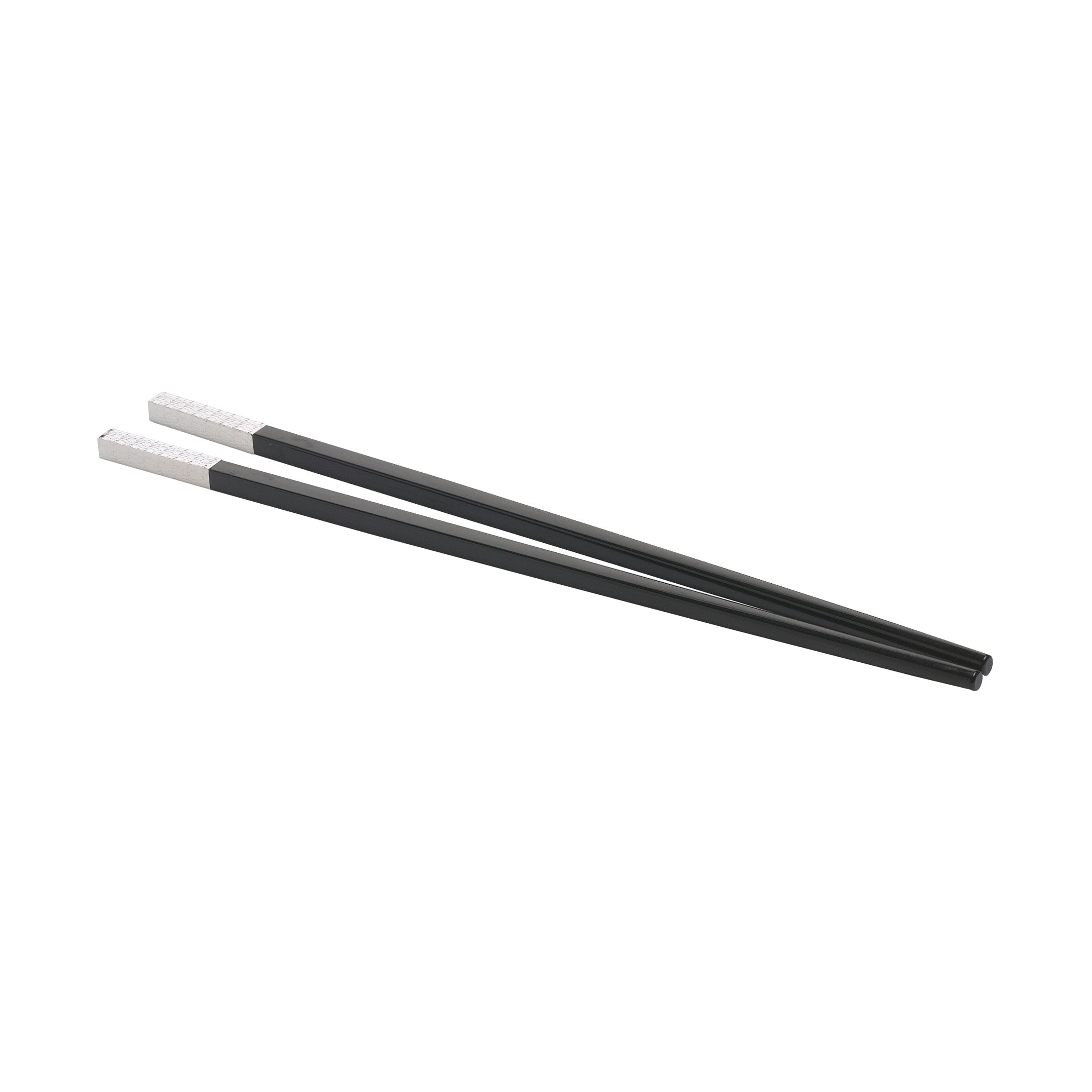 Black Chopstick Set W/Silverplated Tip L 9.875" Table Accessory