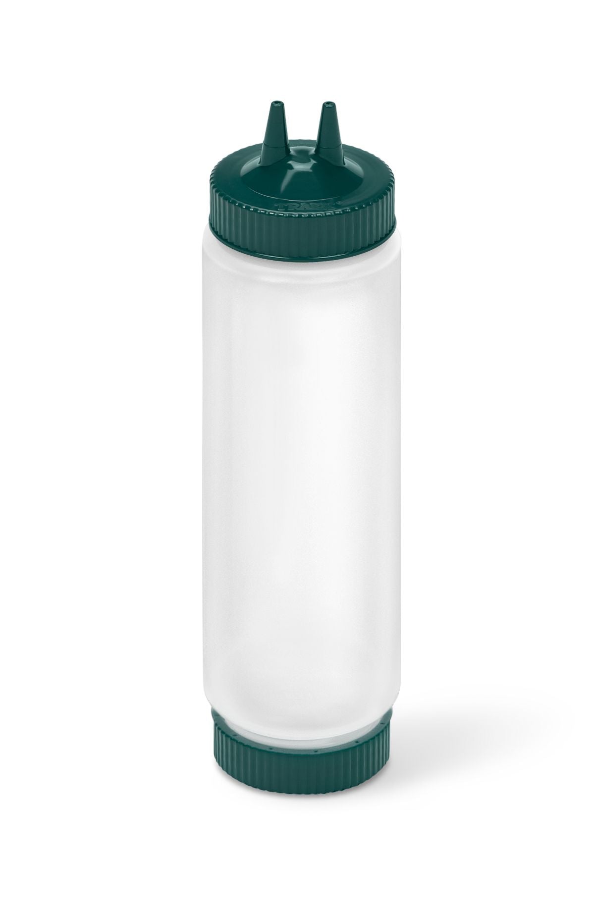24 oz. Traex® Fifo Clear Squeeze Dispenser with Green Twin Tip™ and Green Base Cap