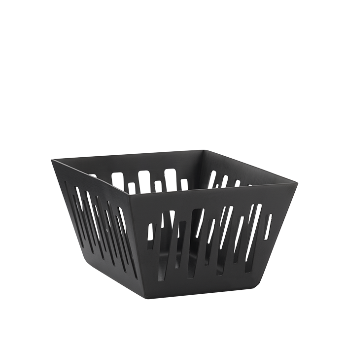 Sugar Packet Holder in Silver Stainless, Black