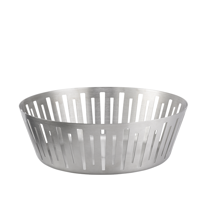 Round Bread Basket, 12", Silver Stainless