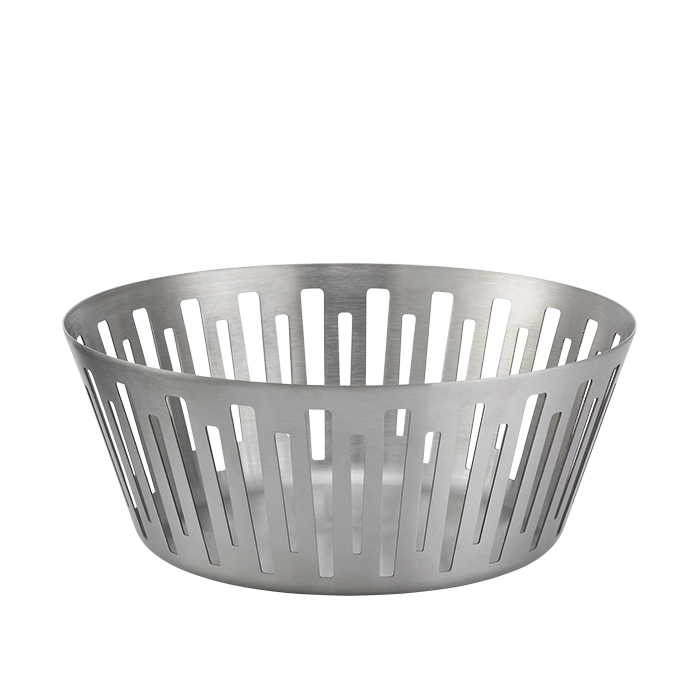 Round Bread Basket, 9", Silver Stainless