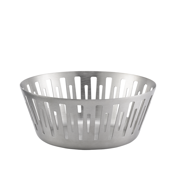 Round Bread Basket, 6.5", Silver Stainless