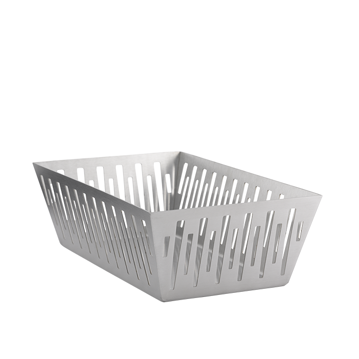 Rectangle Bread Basket, Silver Stainless