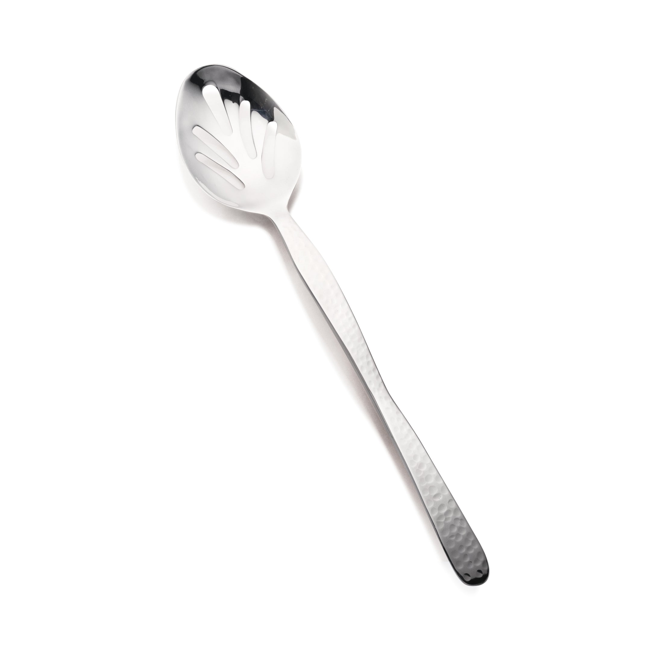 Large Slotted Serving Spoon L 13.0" Hammered Servin