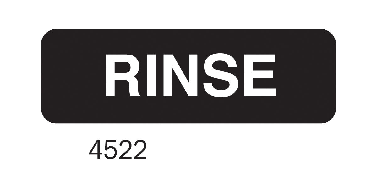 Contemporary 3 in x 9 in English Symbol Signs - RINSE