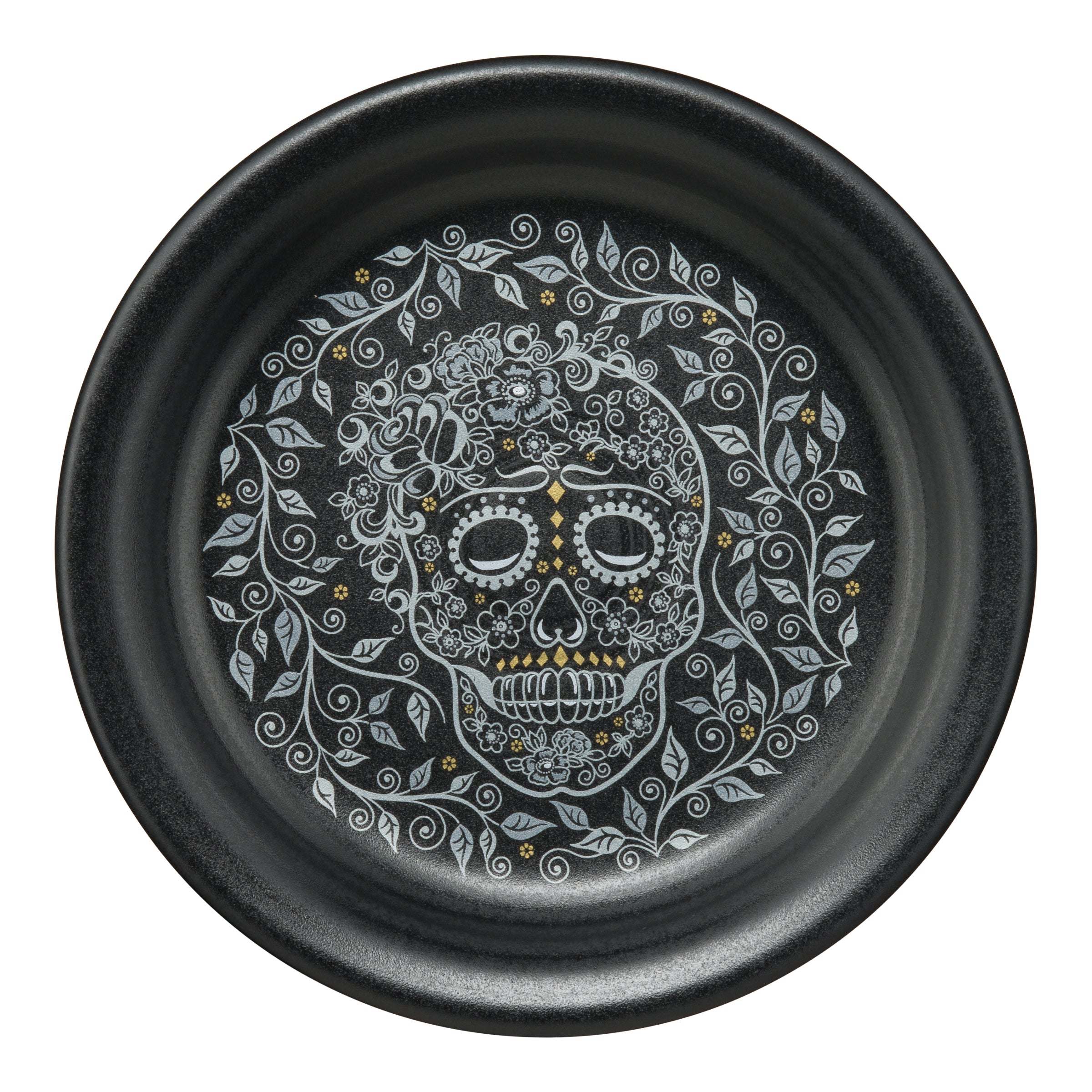 Appetizer Plate 6.625" Dia. Skull And Vine
