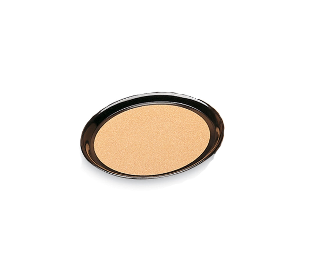 14-inch Cork-Lined Laminated Round Serving Tray In Brown