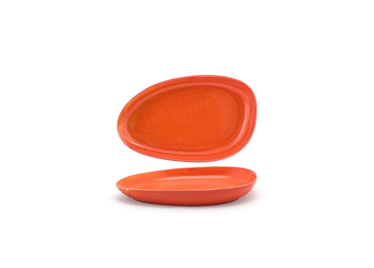 Kiln 11” x 7” Blood Orange Oval Plate