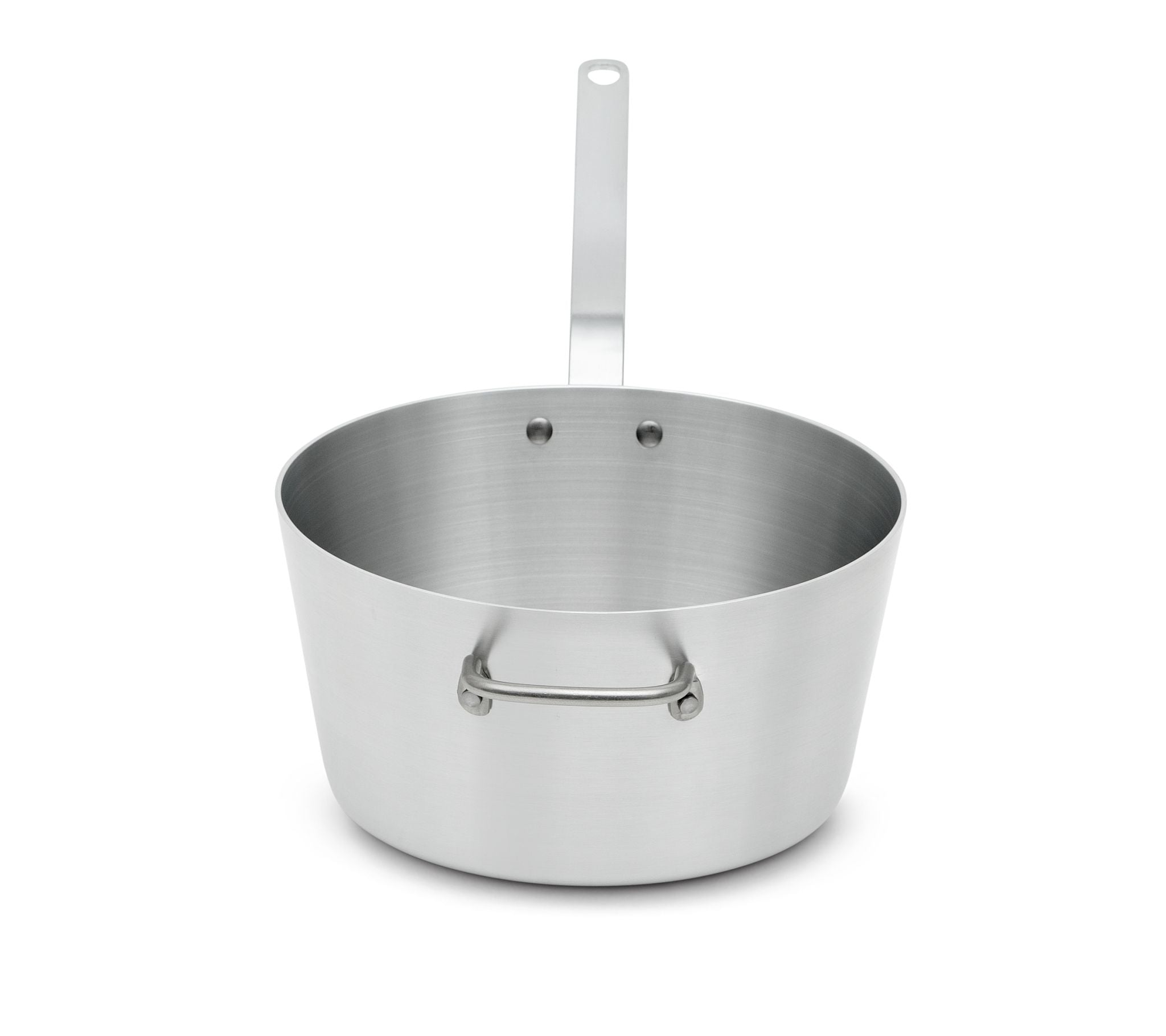 7-Quart Wear-Ever® Tapered Aluminum Saucepan with Natural Finish and Plated Handle