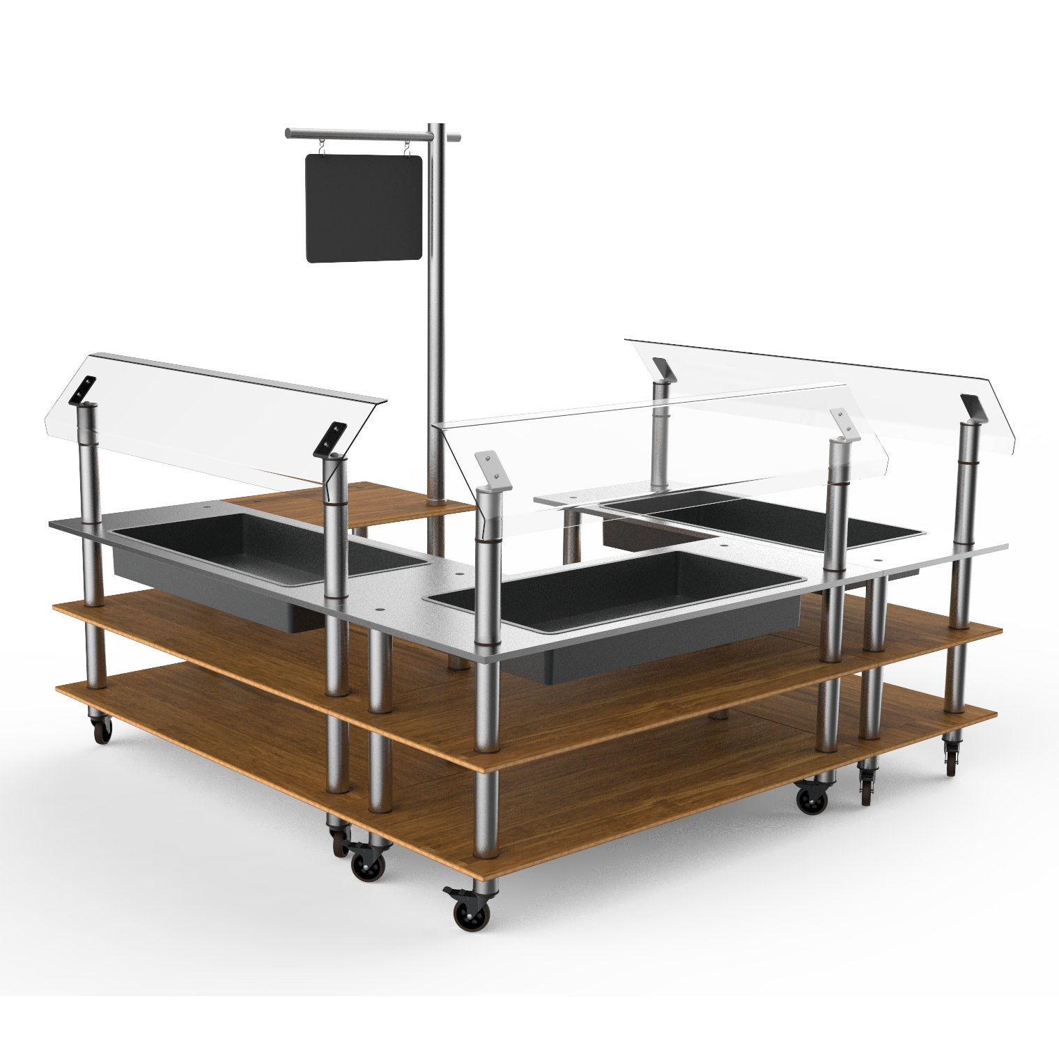 Self Service Chilled Salad Station L 100.5" W 100.5" Modular