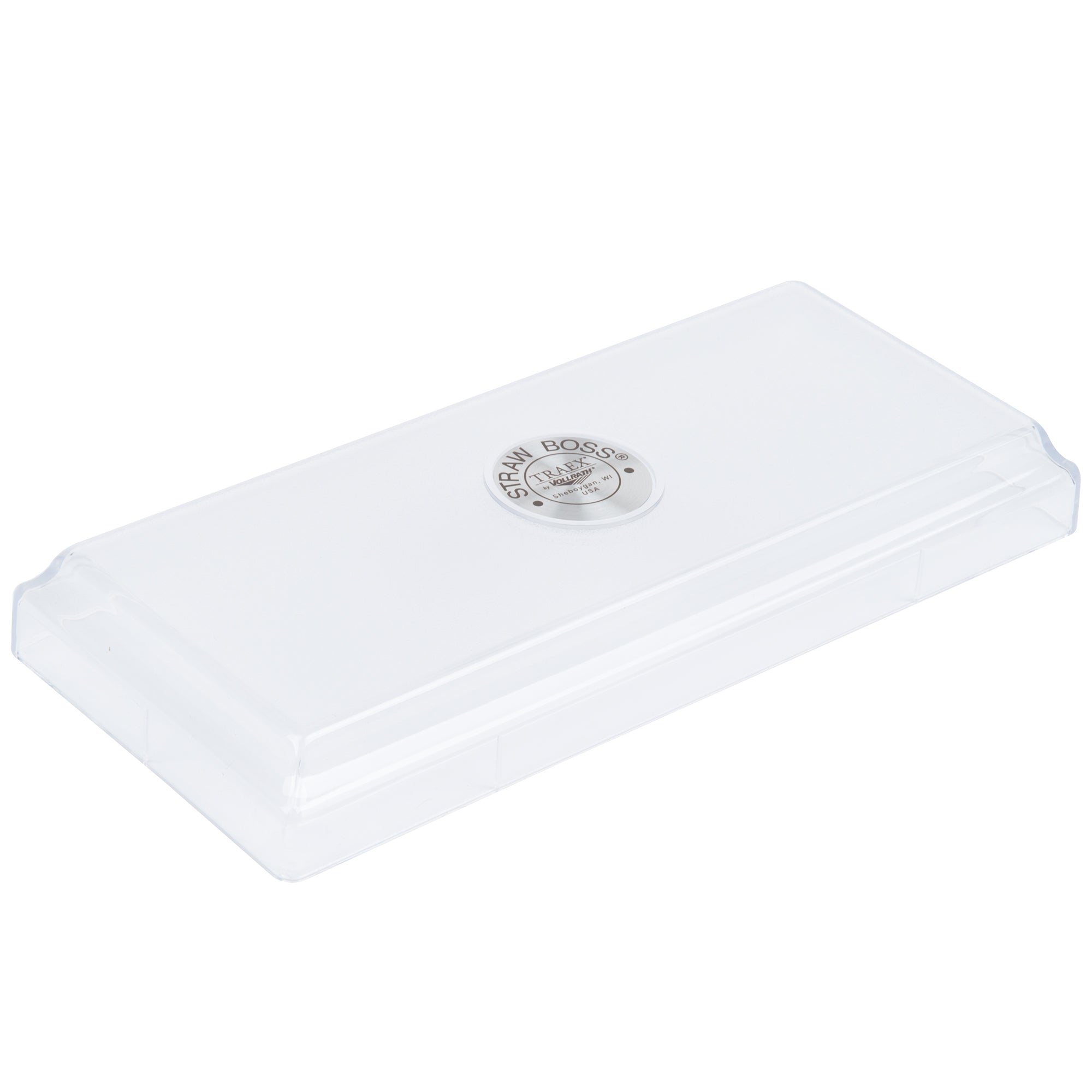 9-inch x 4-inch Traex® straw boss clear straw dispenser lid