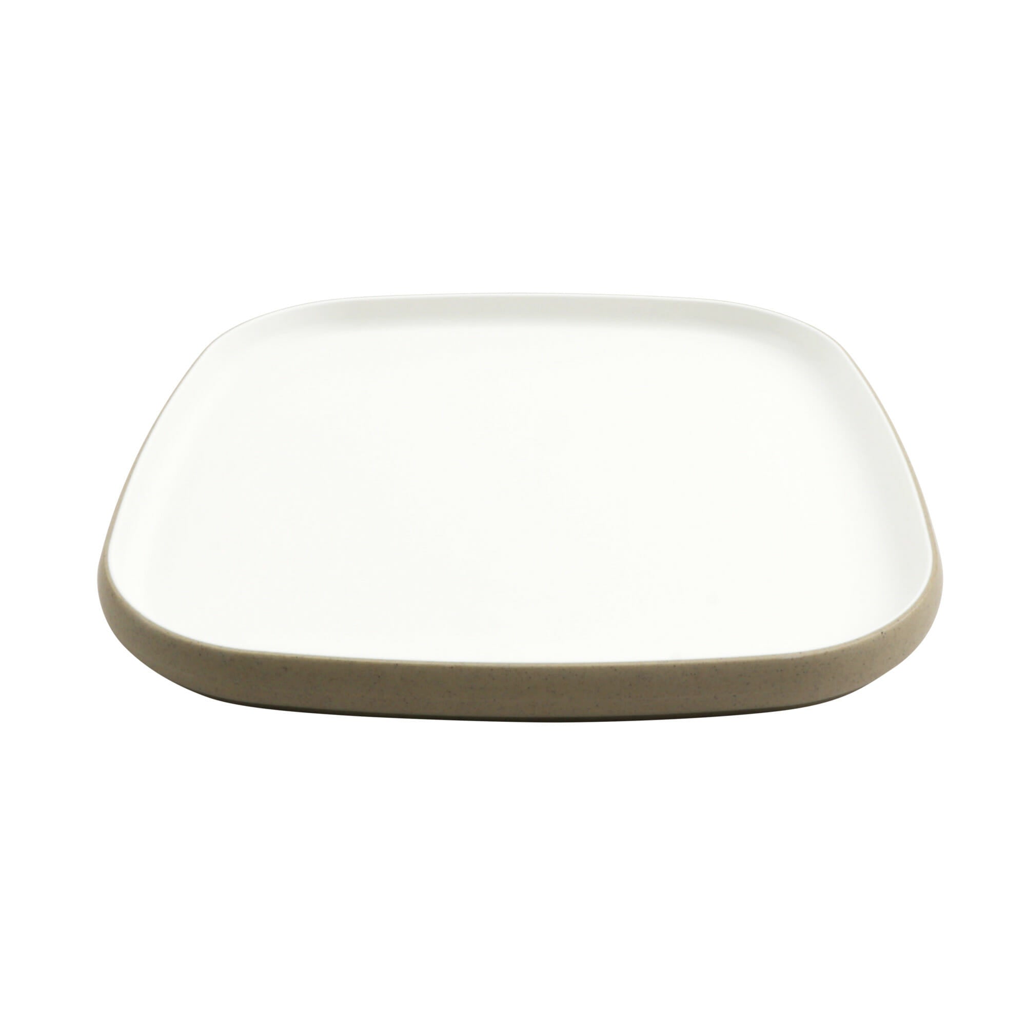 Cheforward Hatch 12" Square Melamine Plate, Touch of Honey/Sandstone