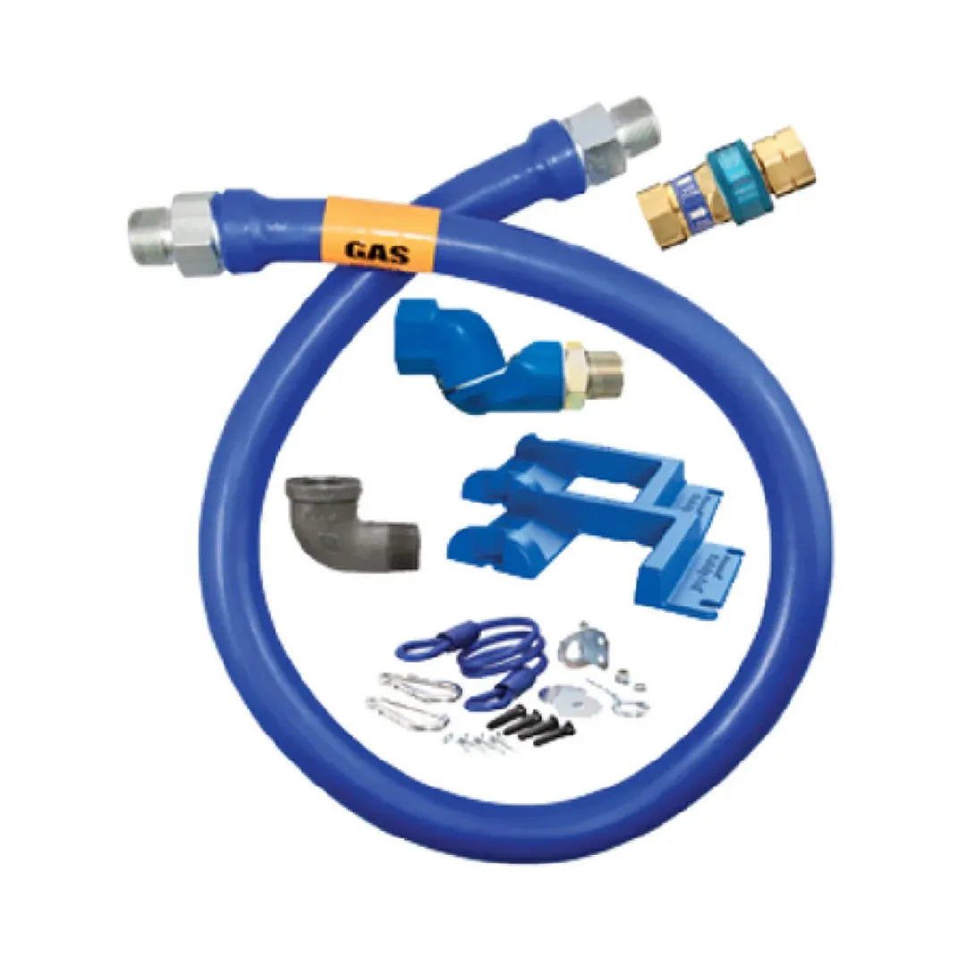1"D Blue Hose™ Moveable Gas Connector Hose Assembly 36"L, Stainless Steel Braid, SnapFast® QD, Swivel MAX®, Safety Set®