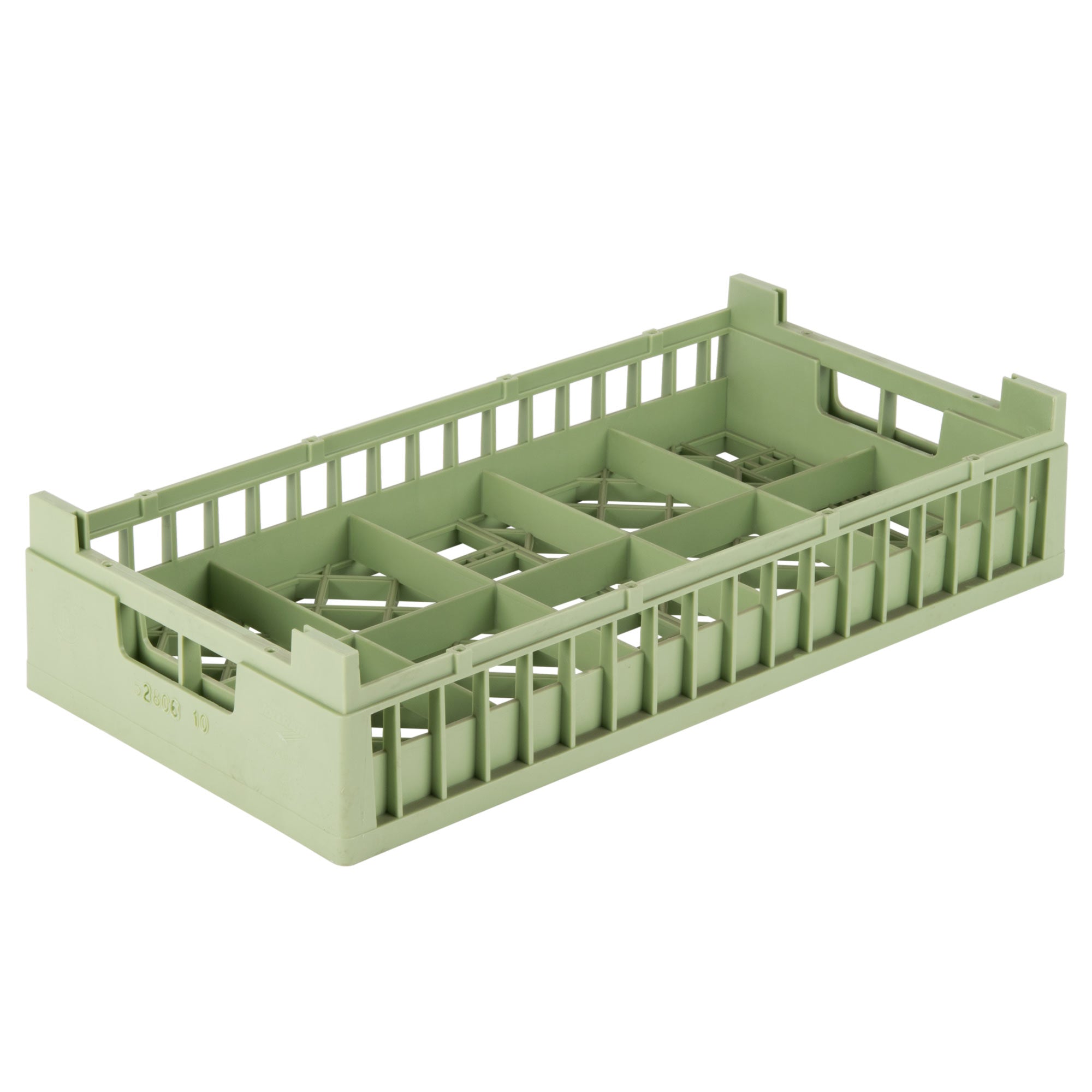 Signature half-size 10 compartment cup rack in Light Green