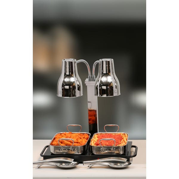 Stealth Warming Tray 24" Tempered Glass Black Titanium 230W