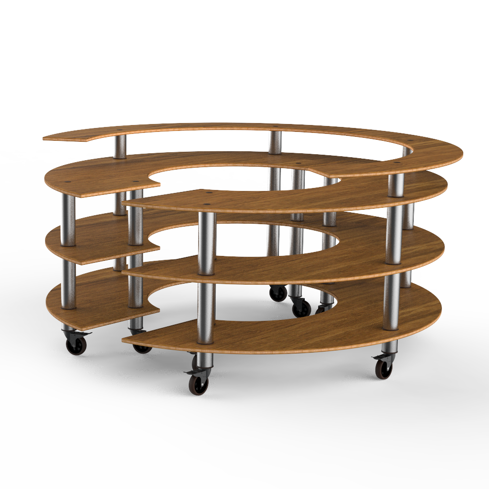 Round Station With Shelves 81.5" Dia. Modular