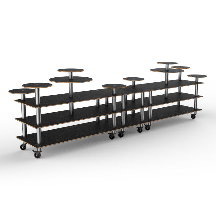 Multi-Height Display Station L 180.5" W 38.0" Modular