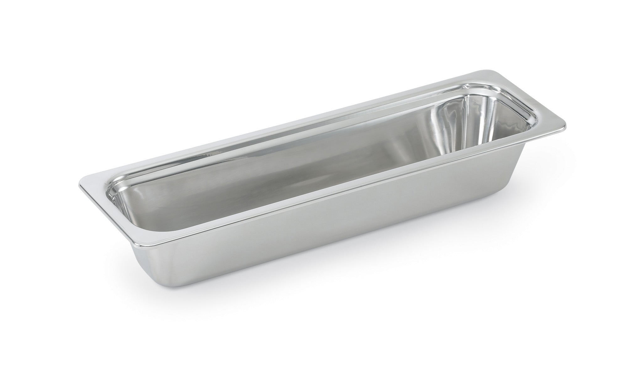 Half-long-size 4-inch-deep Miramar® stainless steel plain pan