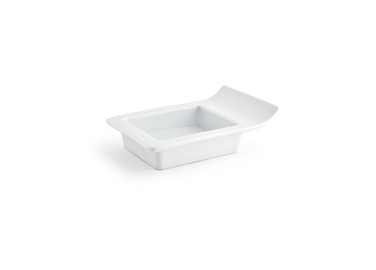 Nami 4 oz. Rectangular Porcelain Dish,  5-3/4" x 3-3/4" x 1-3/4"