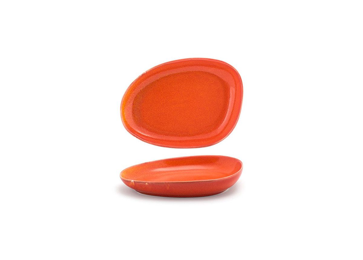 Kiln 8” x 6” Blood Orange Oval Plate