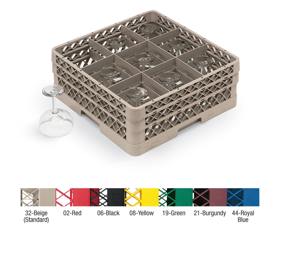 9-Compartment Square Traex® Full Size Rack with One Extenders