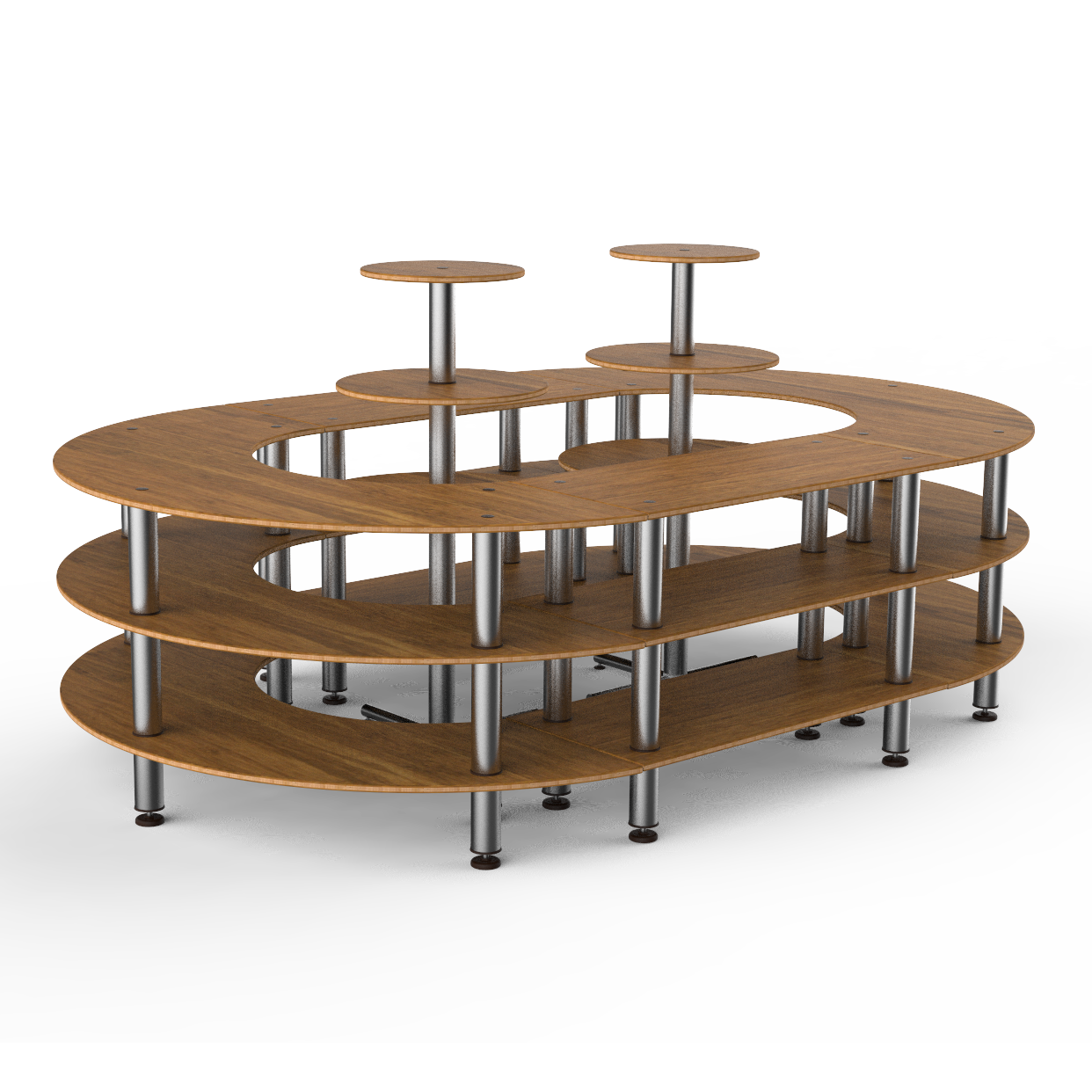 Closed Stadium Station L 129.0" W 81.5" Modular
