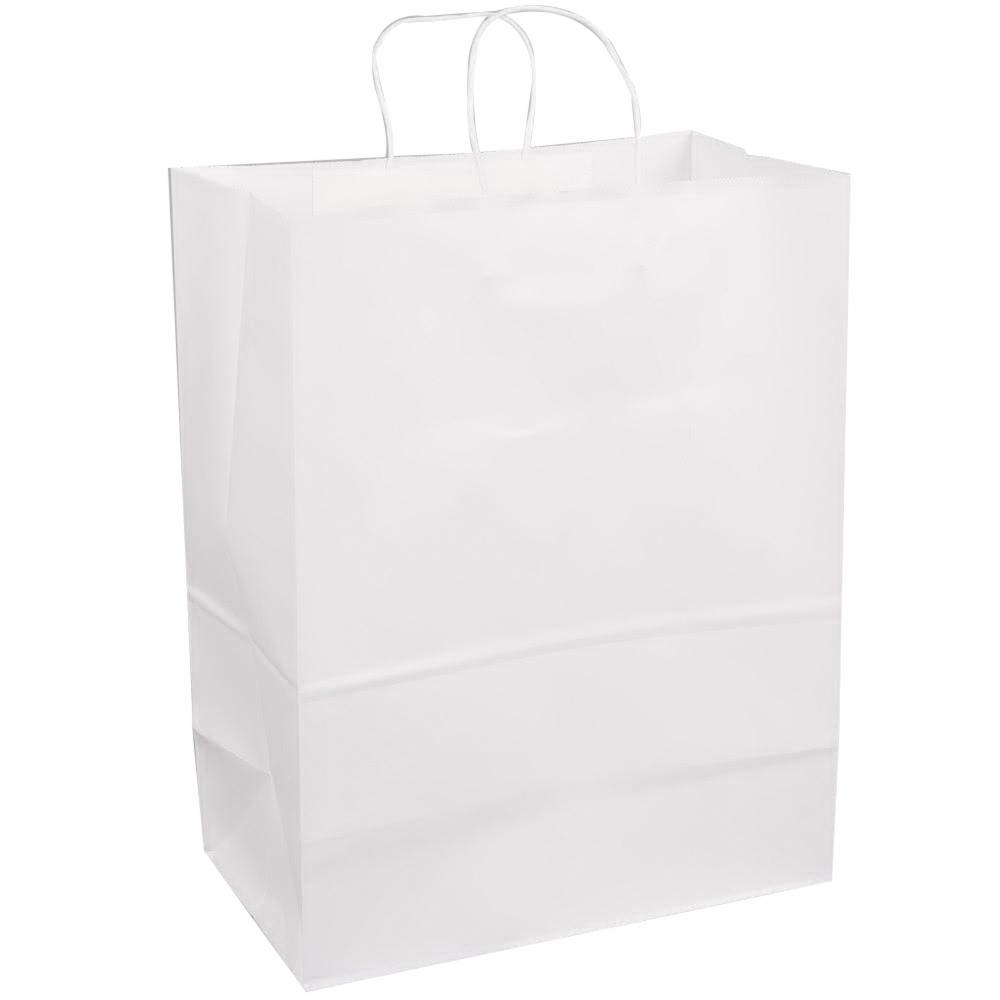13" x 7" x 17" White Shopping Bags