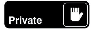 Contemporary English Symbol Signs - Private