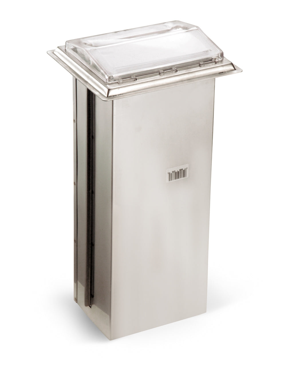 In-counter stainless steel napkin dispenser with plastic chrome faceplate