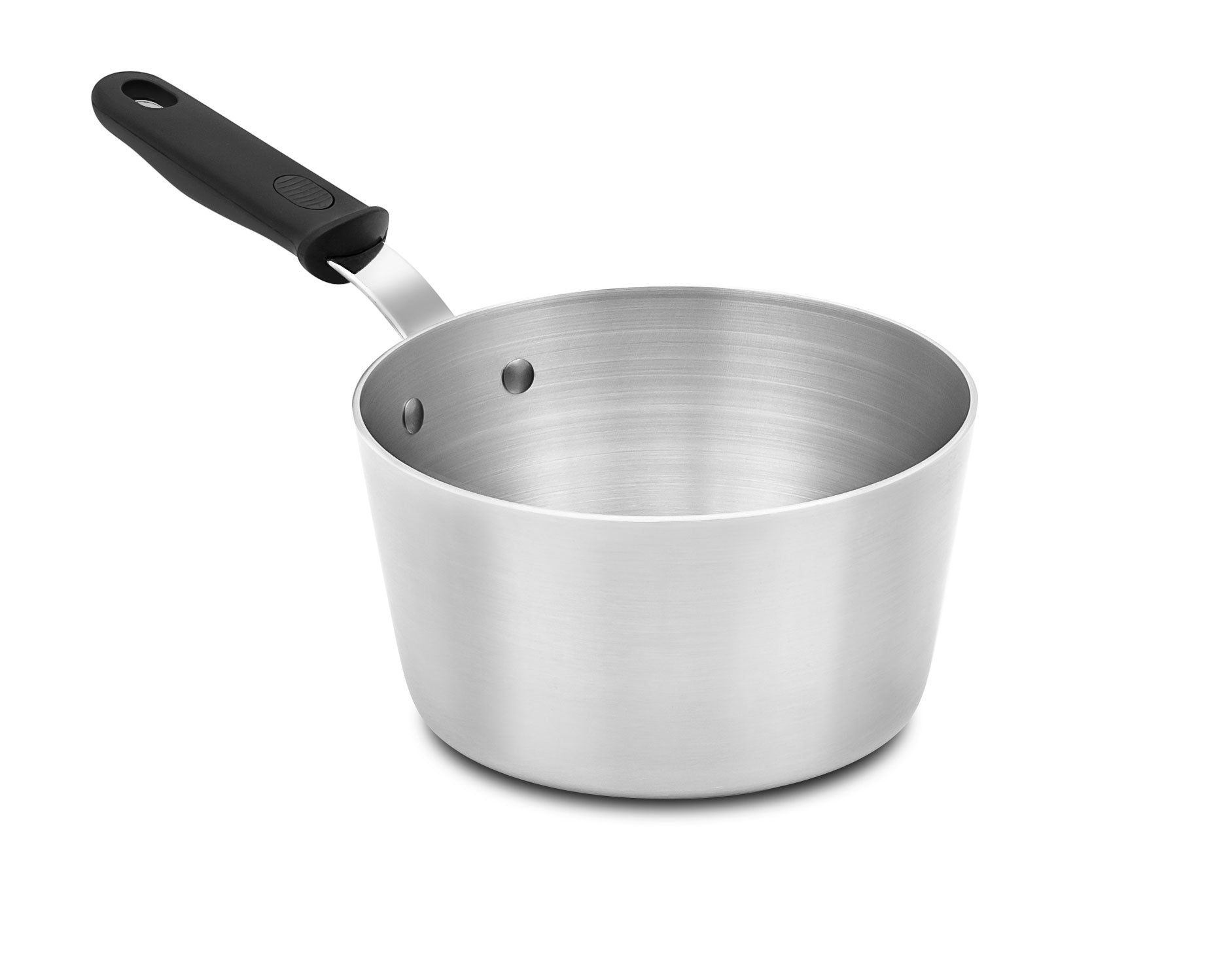 2 ¾-Quart Wear-Ever® Tapered Aluminum Saucepan with Natural Finish and Silicone Handle