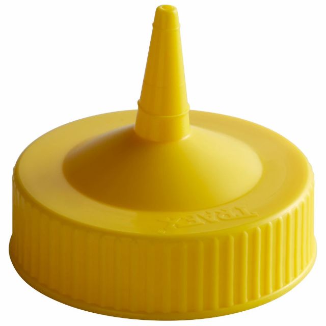 Traex® Squeeze Dispenser Replacement Cap with Single Tip Opening in Yellow