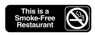 Contemporary English Symbol Signs - This is a Smoke-Free Restaurant