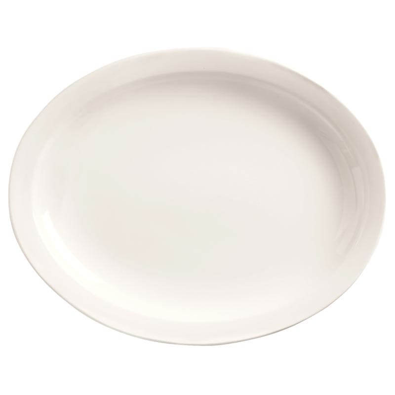 Porcelana 9-3/4" x 7-3/8" Oval Platter, Bright White