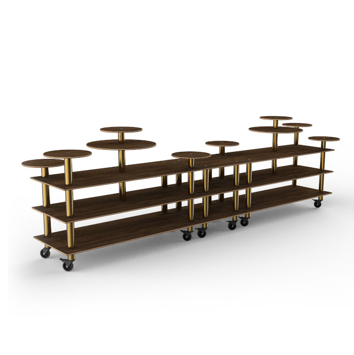 Multi-Height Display Station L 180.5" W 38.0" Modular