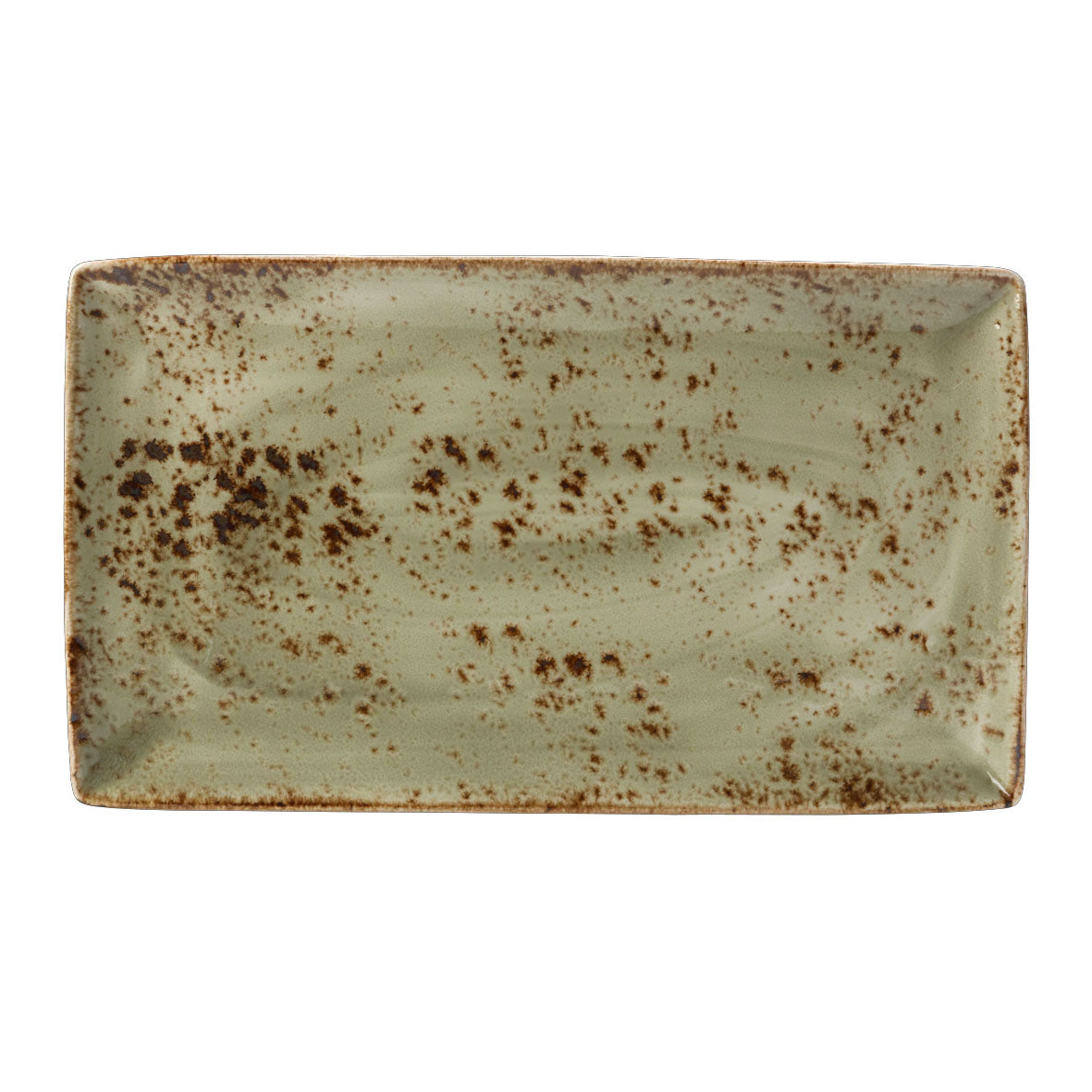 Rectangle Platter L 12.5" W 7.5" Craft Green