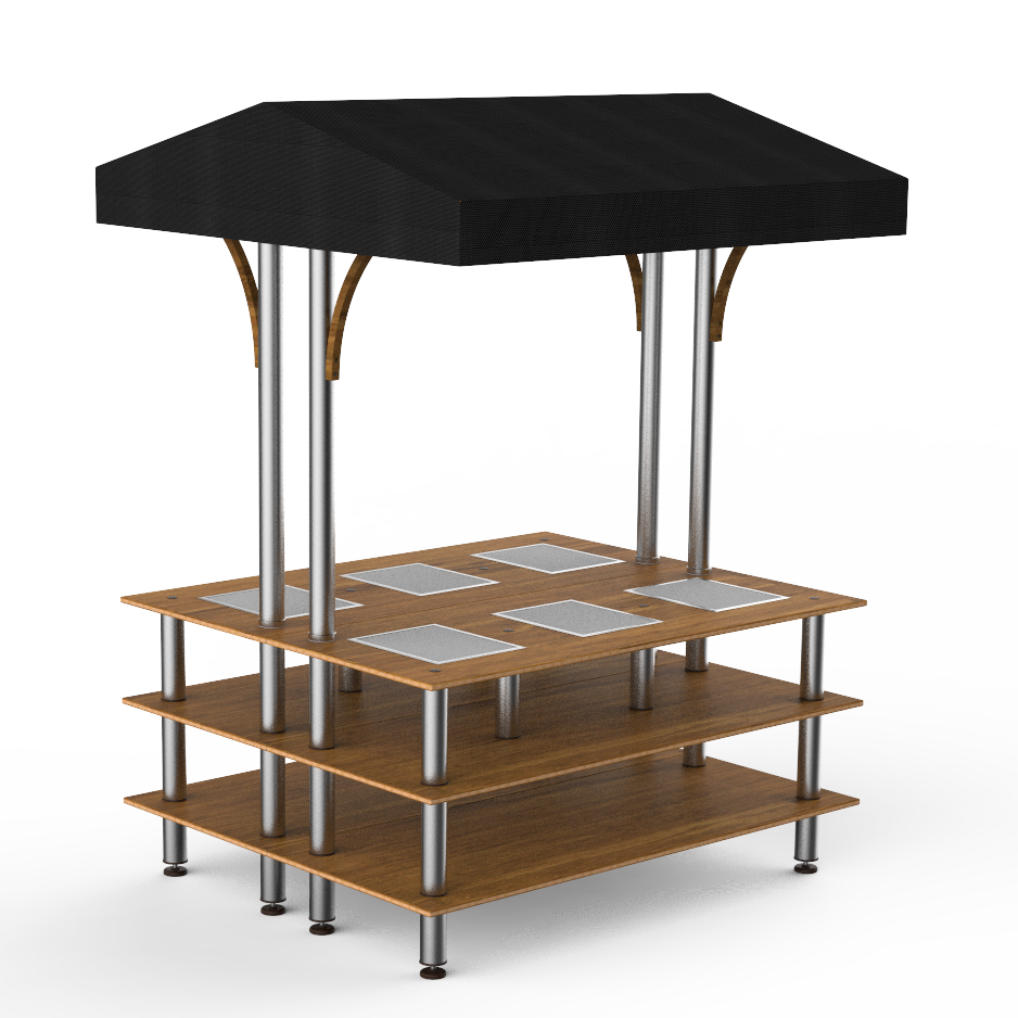 Square Market Warming Station L 71.0" W 67.0" Modular