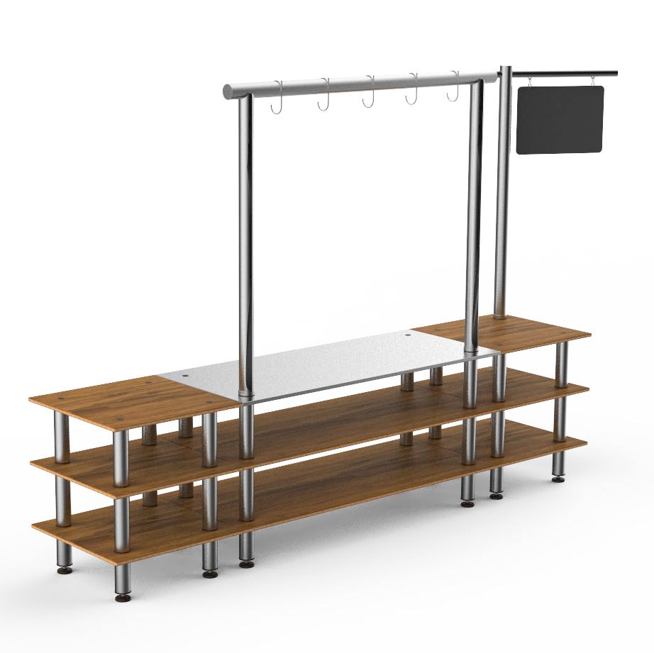 Pro Salsa Bar Station L 130.0" W 29.5" Modular