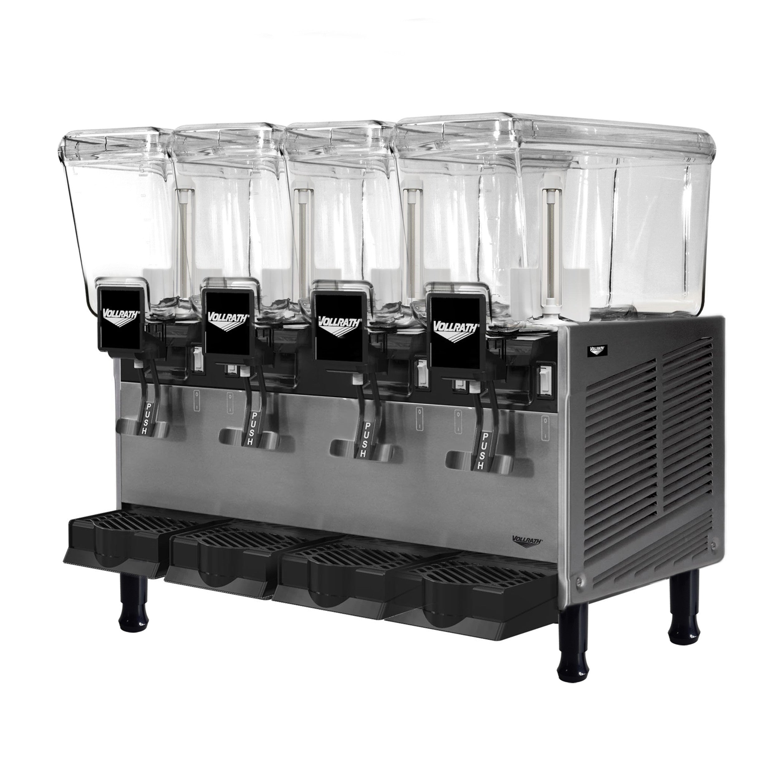 Refrigerated Beverage Dispenser with Four 3.17-Gallon Bowls and Stirring Paddle Bowl Circulation, 115V