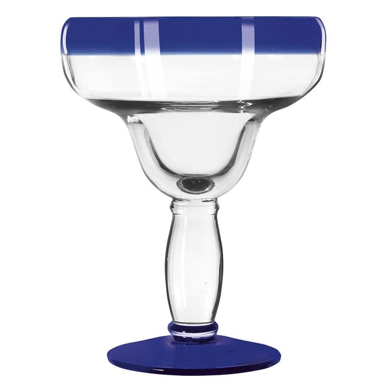 Aruba 16 oz. Margarita Glass with Cobalt Blue Rim