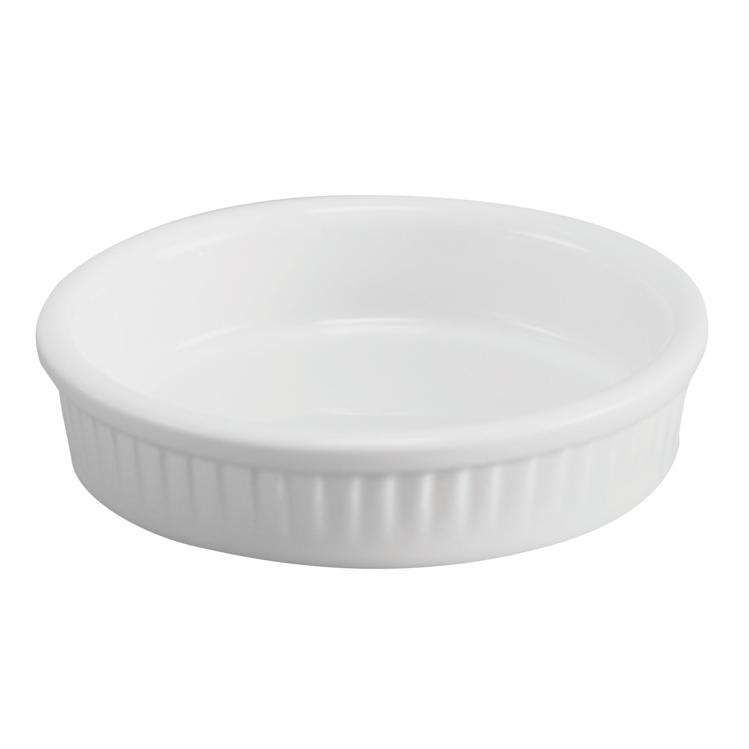 Round Fluted Creme Brulee Dish 10.5" Dia. W 3.0" (80.0 Oz) White