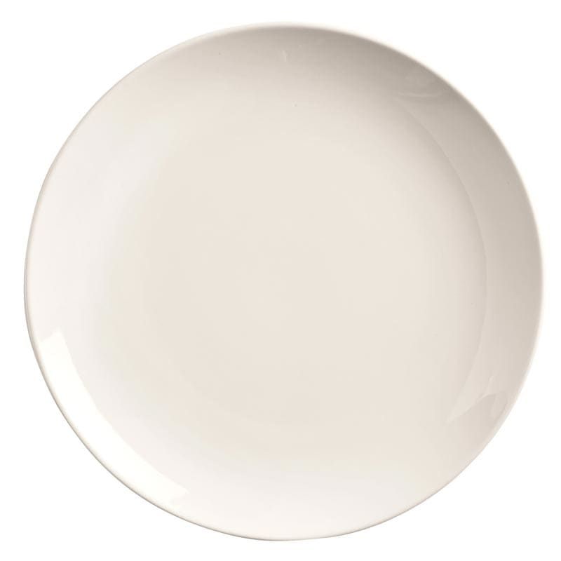 Porcelana 9.5" Round Coupe Plate, Bright White