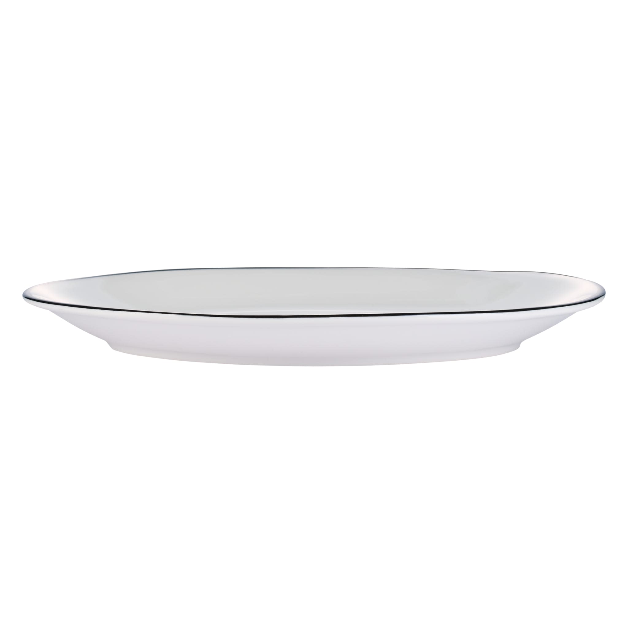 Porcelana Linea 13.5" Oval Platter, Black