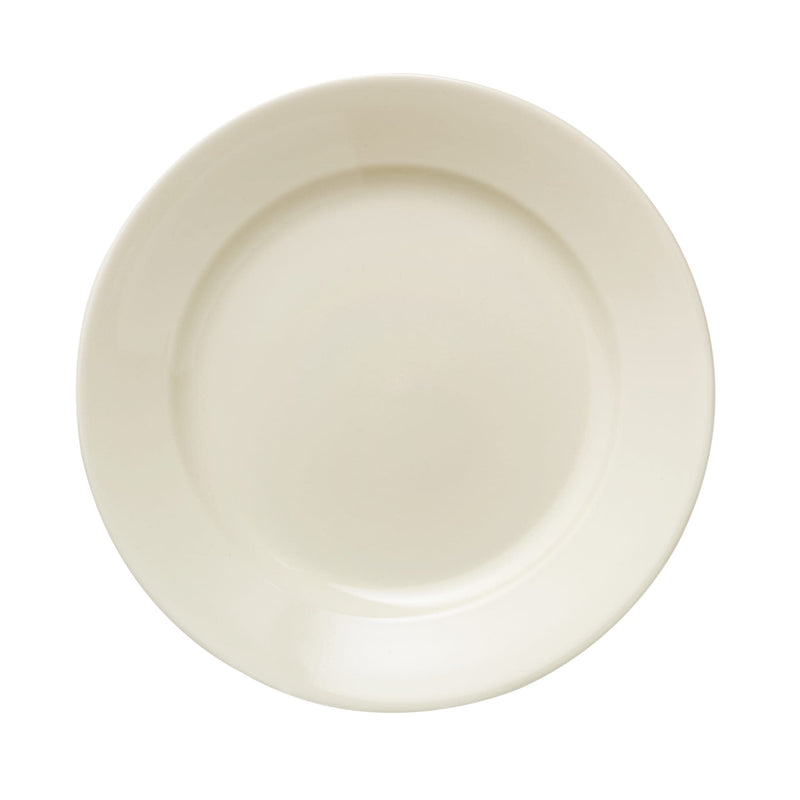 Porcelana 10-2/3" Round Rolled Edge Plate, Cream White