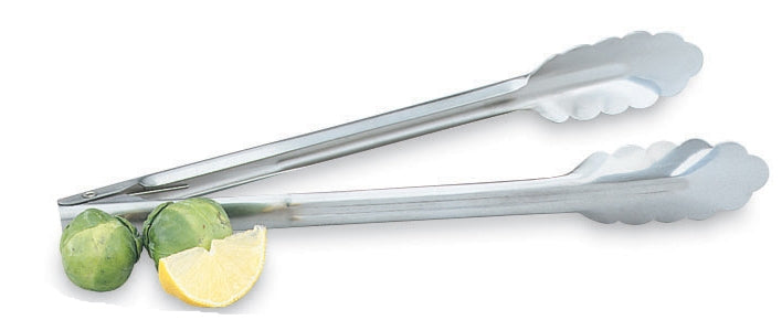 12-inch economy stainless steel utility tongs