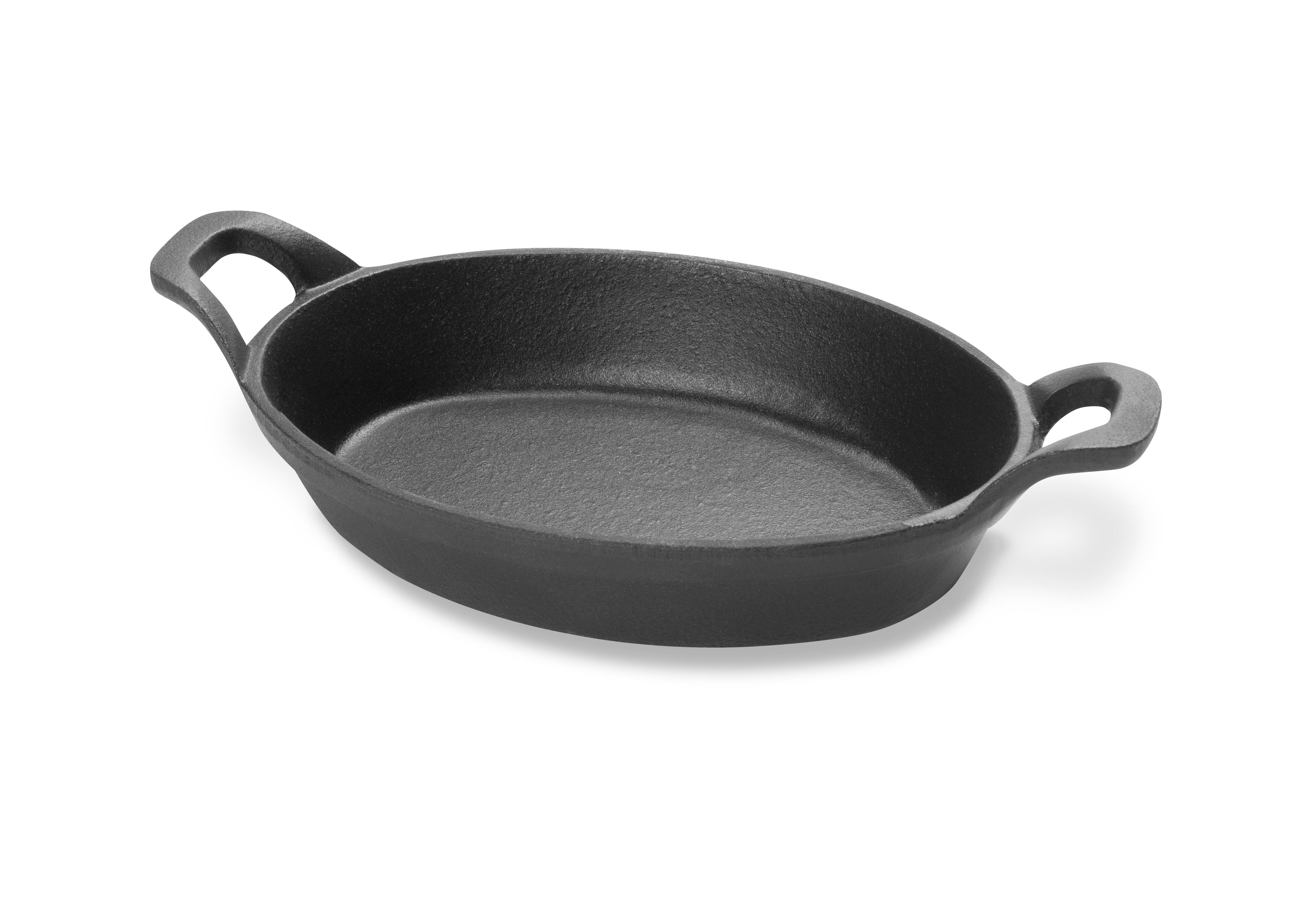 25 ? oz. Oval Cast-Iron Casserole Pan with Lid