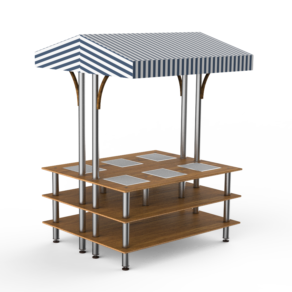Square Market Warming Station L 71.0" W 67.0" Modular