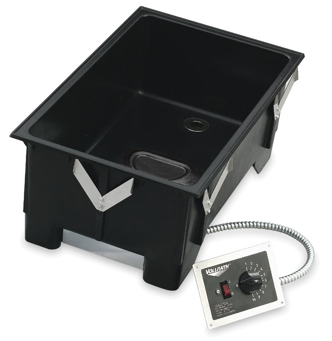 120 Volt Single-Well Full-Size Cayenne® Drop-In Food Warmer with Drain and Remote Control Panel