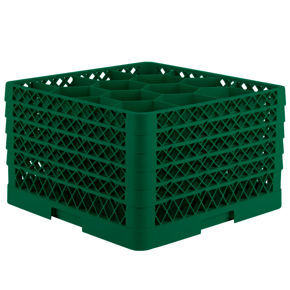 Traex® Full-Size Rack Max® Compartment Racks with five extenders in Green